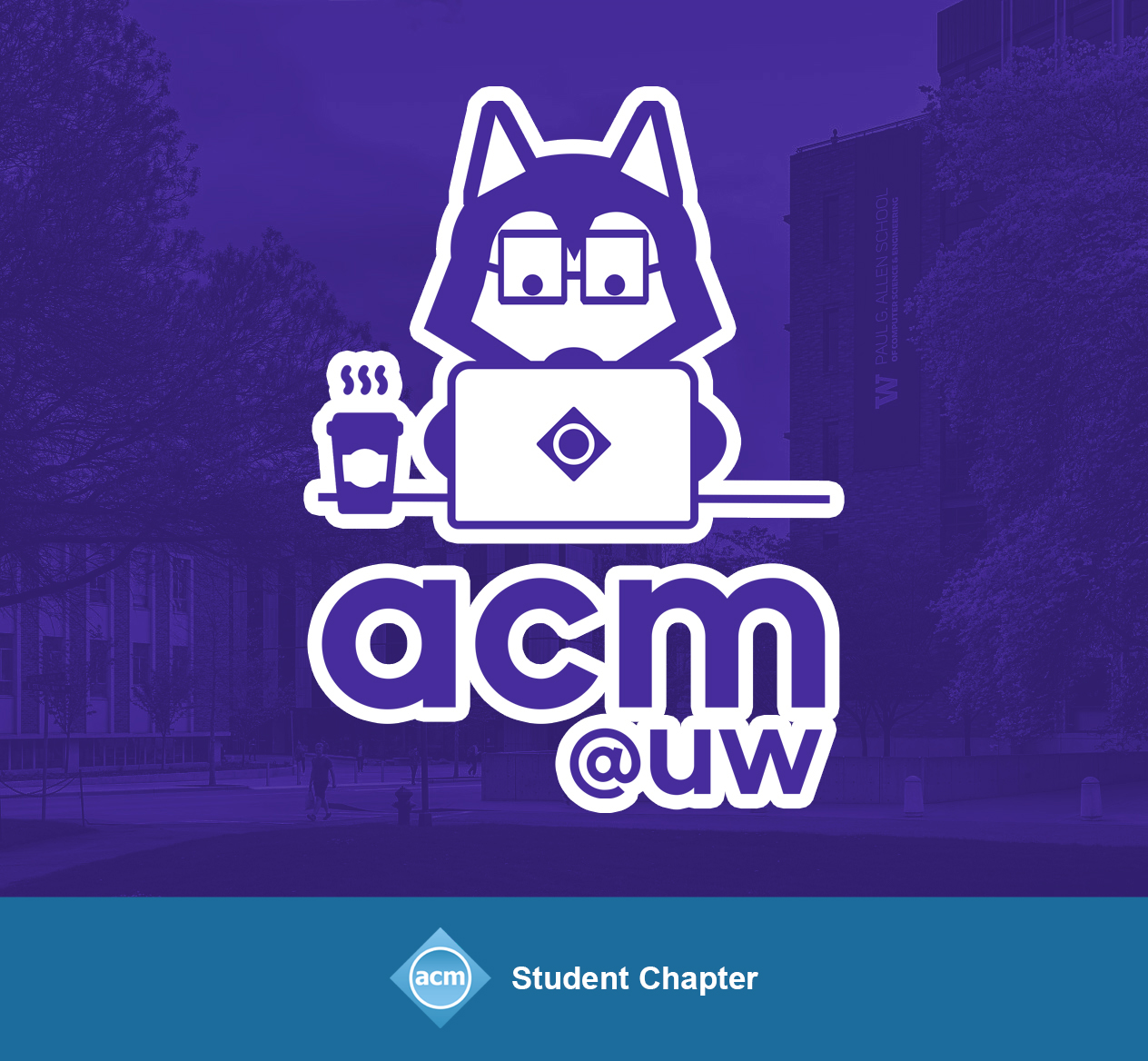 Image of ACM husky and the UW School of Computer Science and Engineering